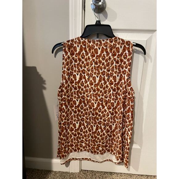 Nine West Printed Sleeveless Blouse Size Large - Picture 2 of 6